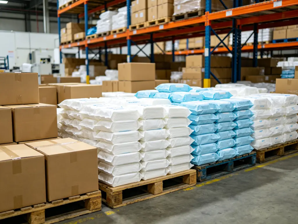 OEM disposable hygiene products packed in cartons for global export orders