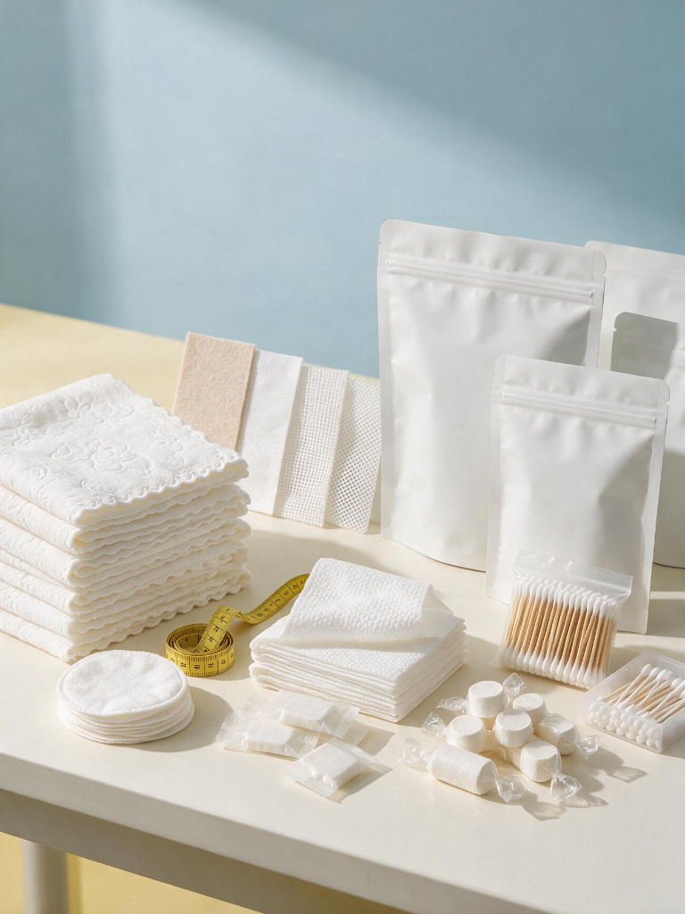 Disposable hygiene product samples for pet care adult care and baby care project review