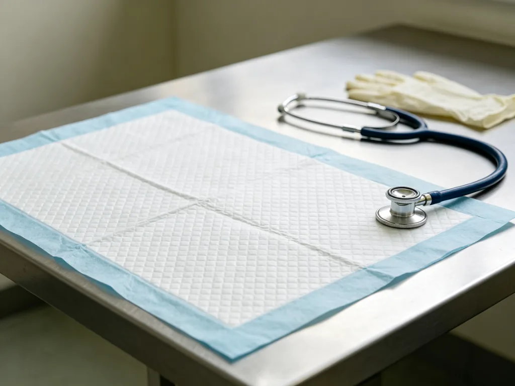 disposable pet underpad for veterinary examination table protection
