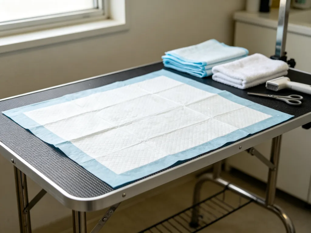 disposable pet pads for grooming and cleaning areas

