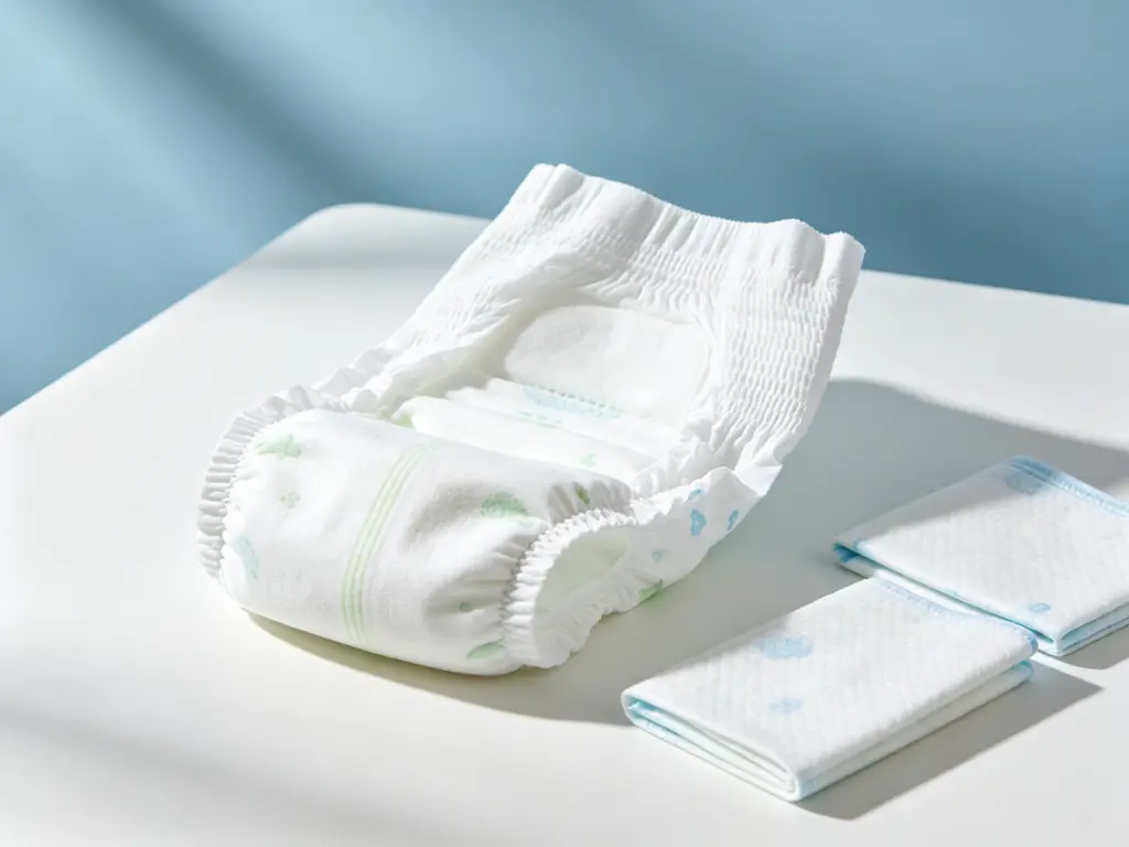 basic baby diaper with soft surface and leak guard for infant comfort