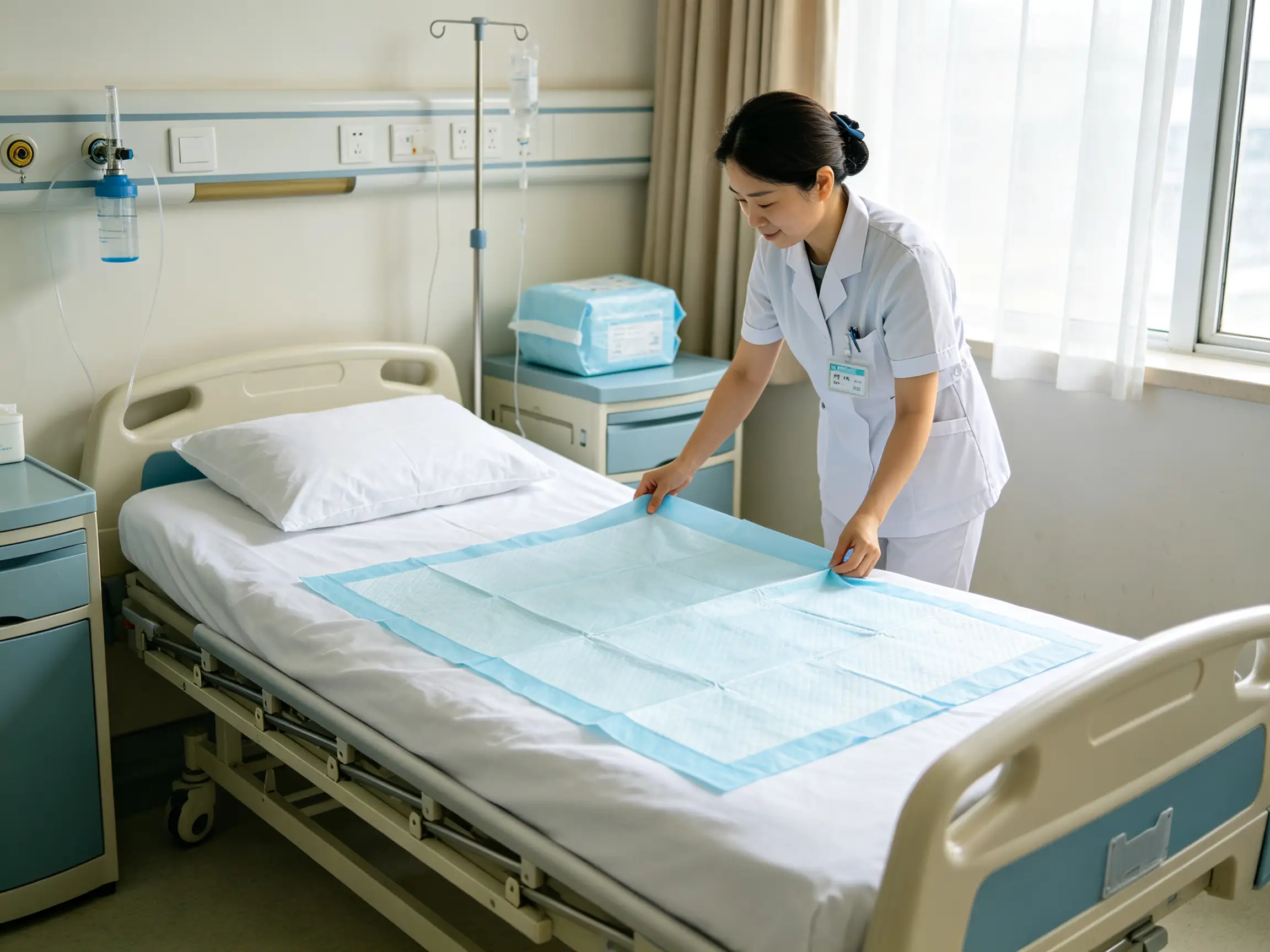 hospital bed pads for patient bed protection in medical care environments