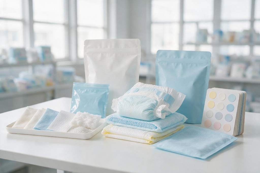 05 oem private label hygiene products OEM private label disposable hygiene products with blank packaging samples and material options