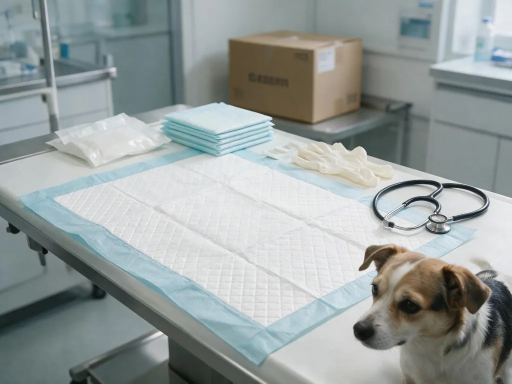 custom veterinary hygiene products with disposable pet underpads
