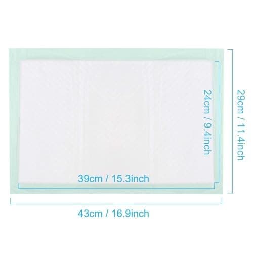 cat litter pads size guide 43 by 29 cm and 16.9 by 11.4 inches