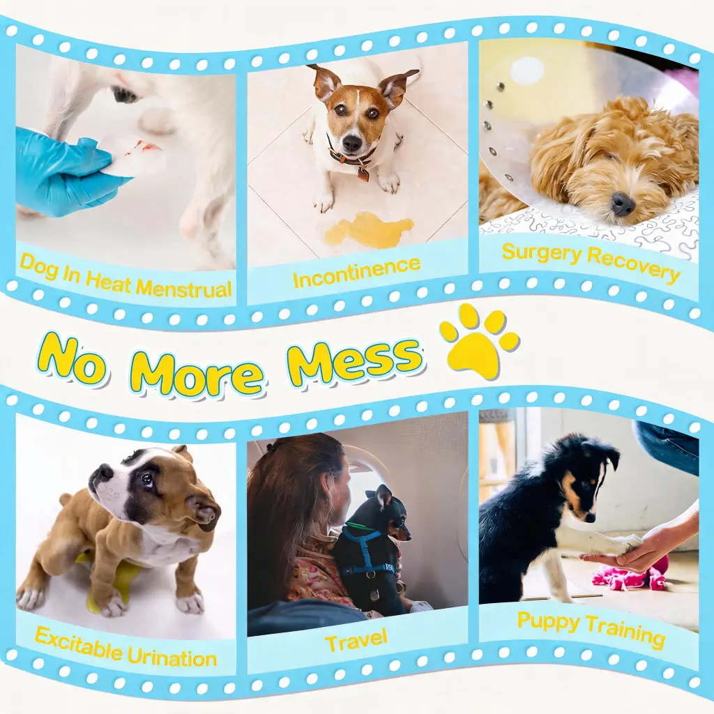 Dog diapers for daily pet care including dog in heat incontinence surgery recovery travel and puppy training