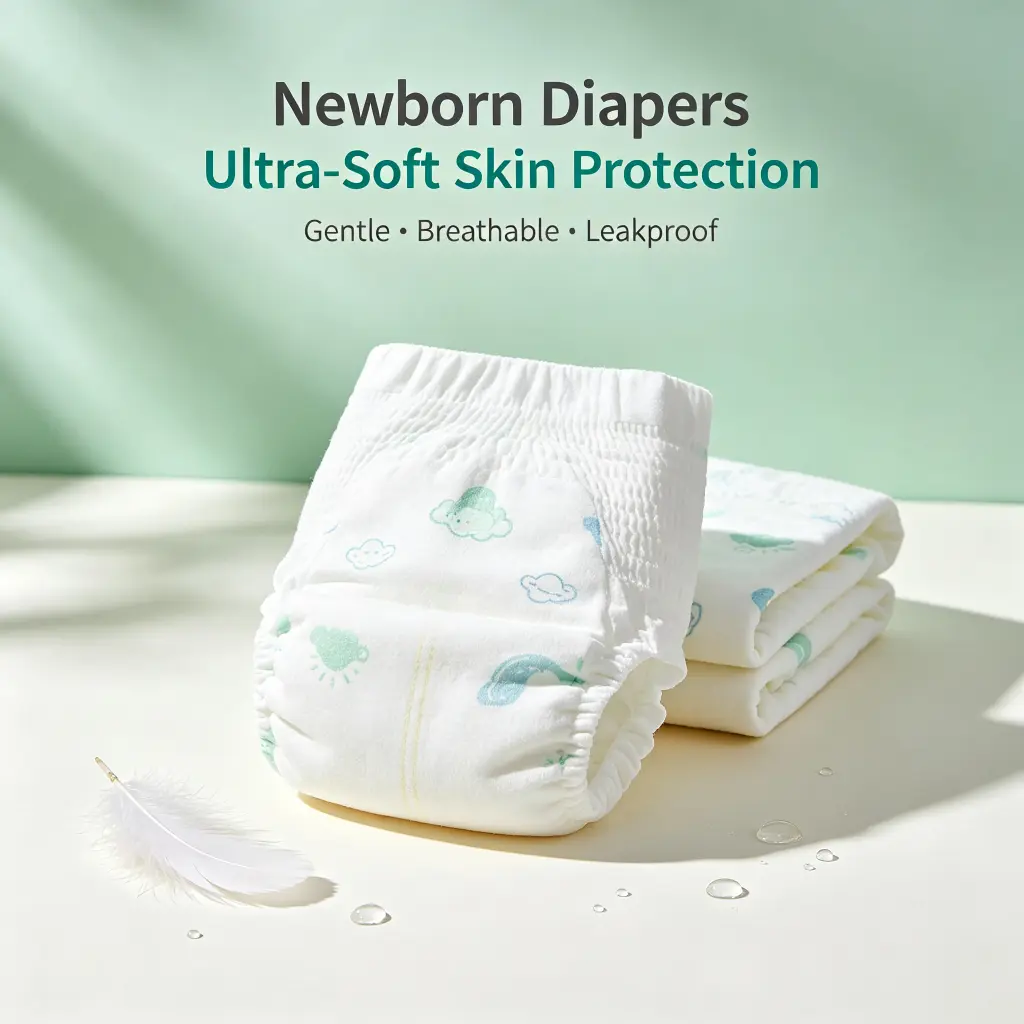 Newborn Diapers for Ultra-Soft Baby Skin Protection